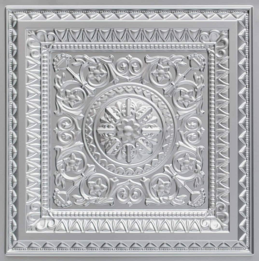 Rajwada Design Silver Color 3d Ceiling Panel