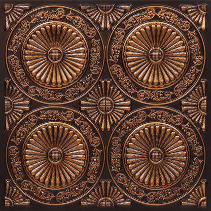 Modern PVC False Ceiling - 60x60 cm Radial Design
