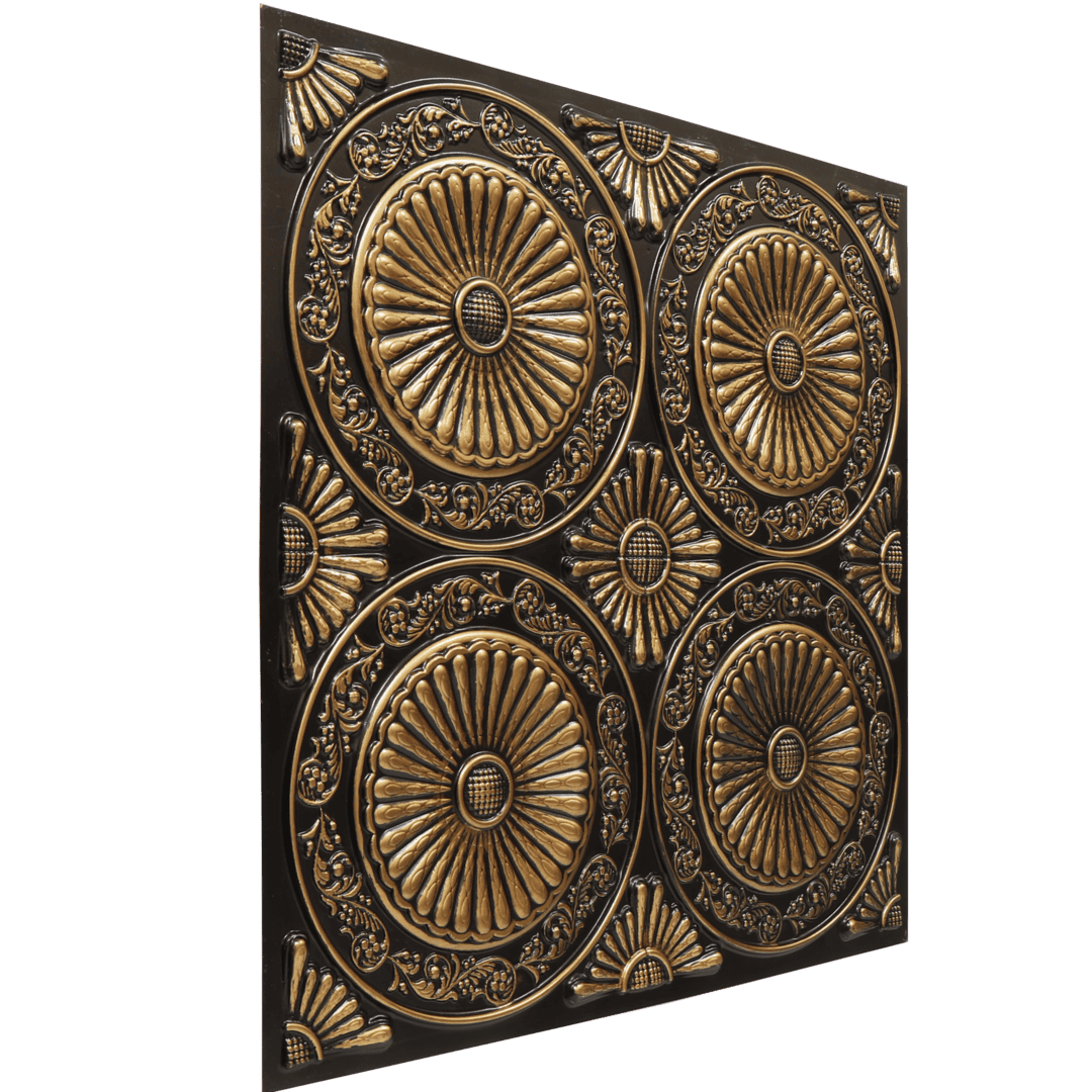 Modern PVC False Ceiling - 60x60 cm Radial Design
