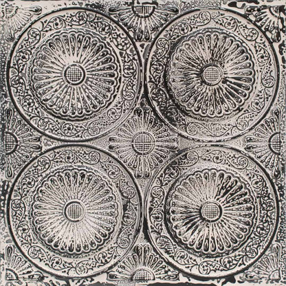 Modern PVC False Ceiling - 60x60 cm Radial Design