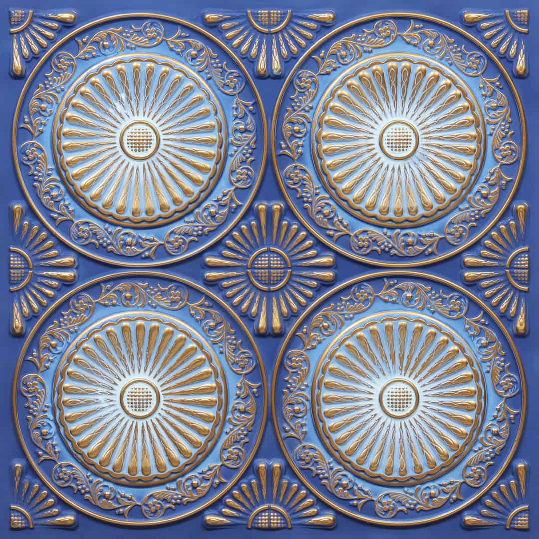 Modern PVC False Ceiling - 60x60 cm Radial Design