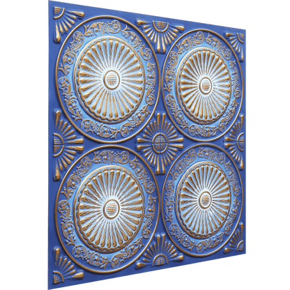 Modern PVC False Ceiling - 60x60 cm Radial Design