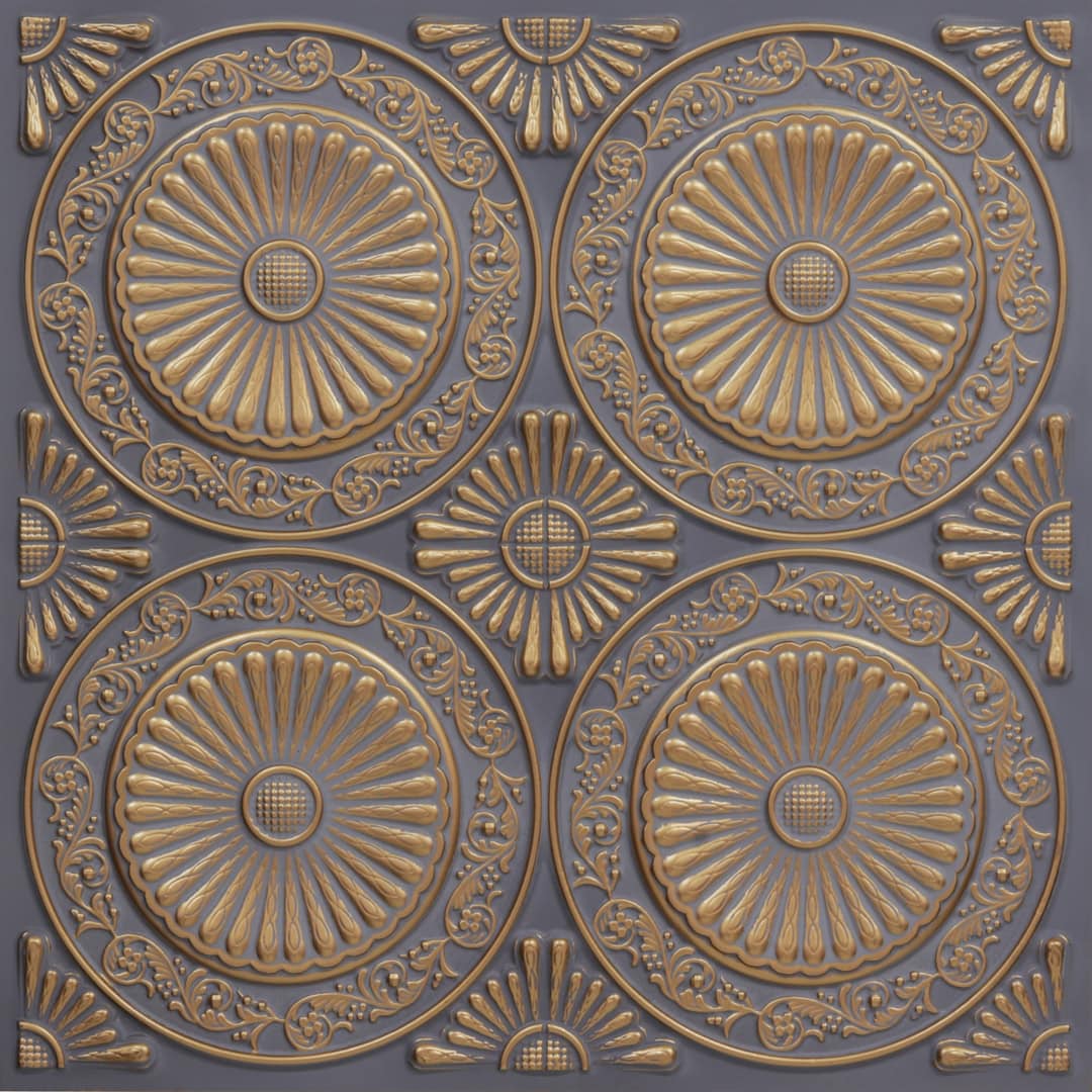 Modern PVC False Ceiling - 60x60 cm Radial Design