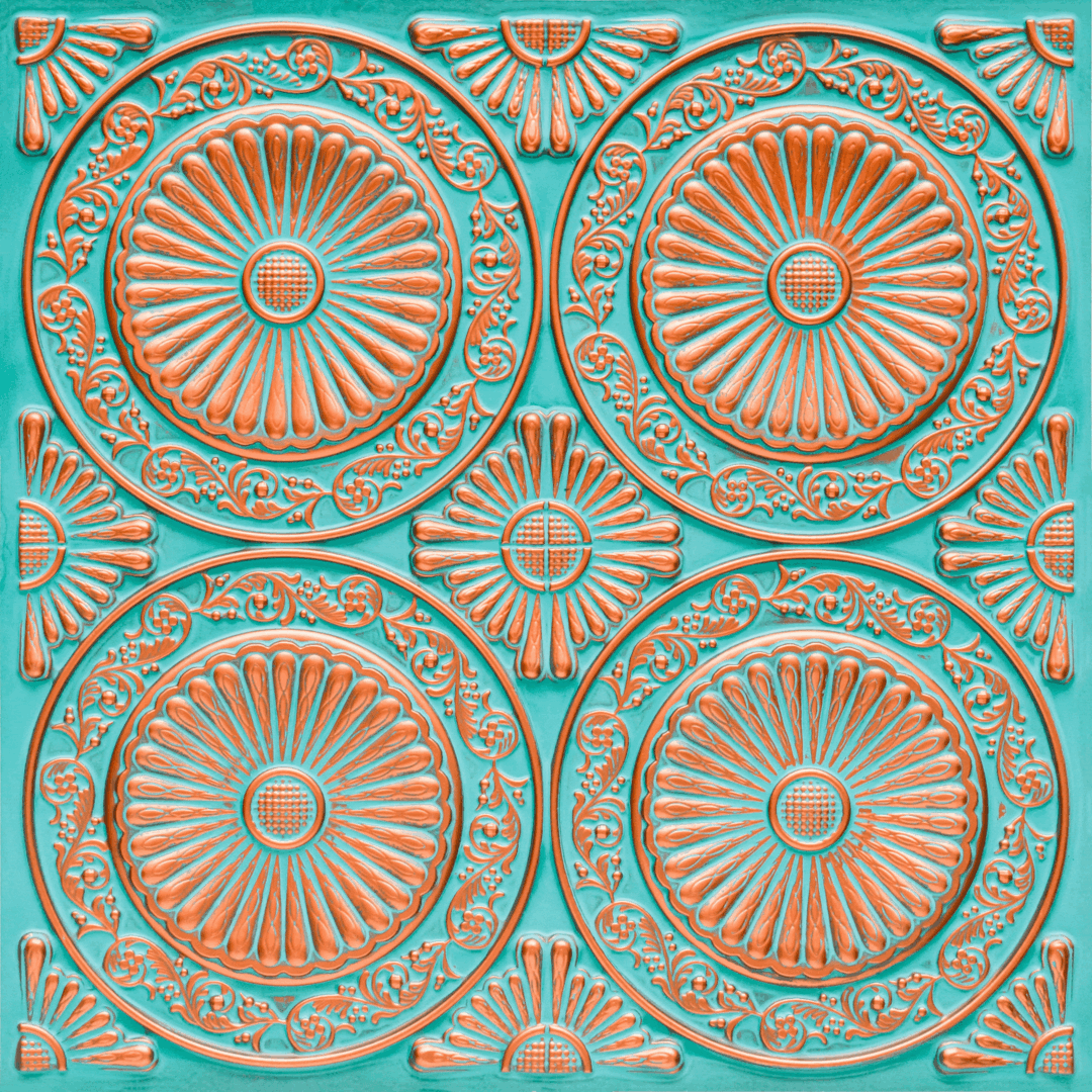 Modern PVC False Ceiling - 60x60 cm Radial Design