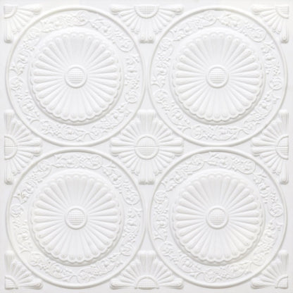 Modern PVC False Ceiling - 60x60 cm Radial Design