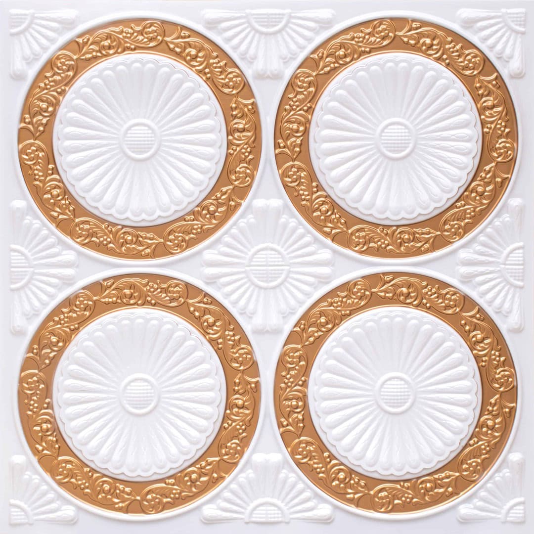 Modern PVC False Ceiling - 60x60 cm Radial Design