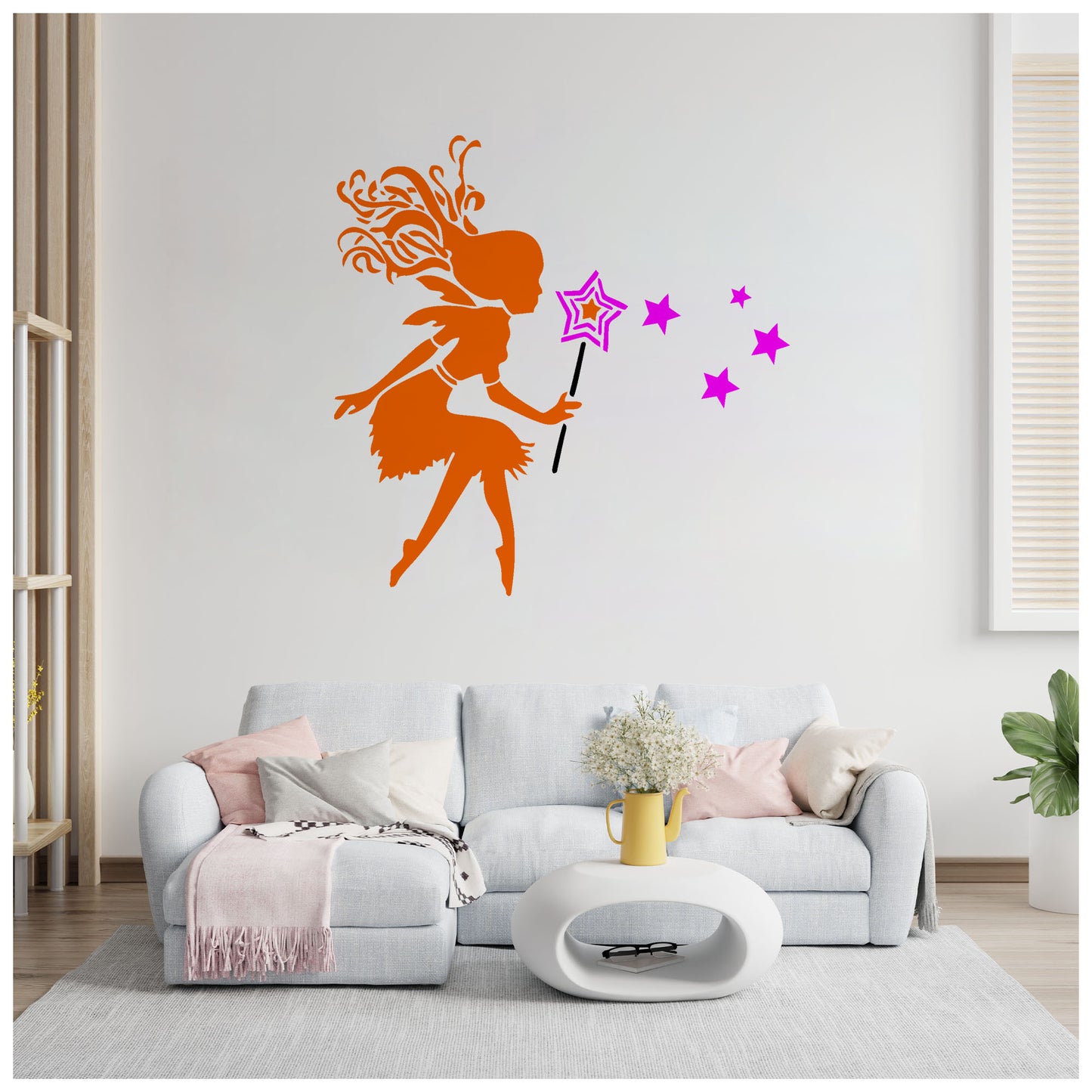 Fairy Girl Wall Design Stencil (KHS325-1624)