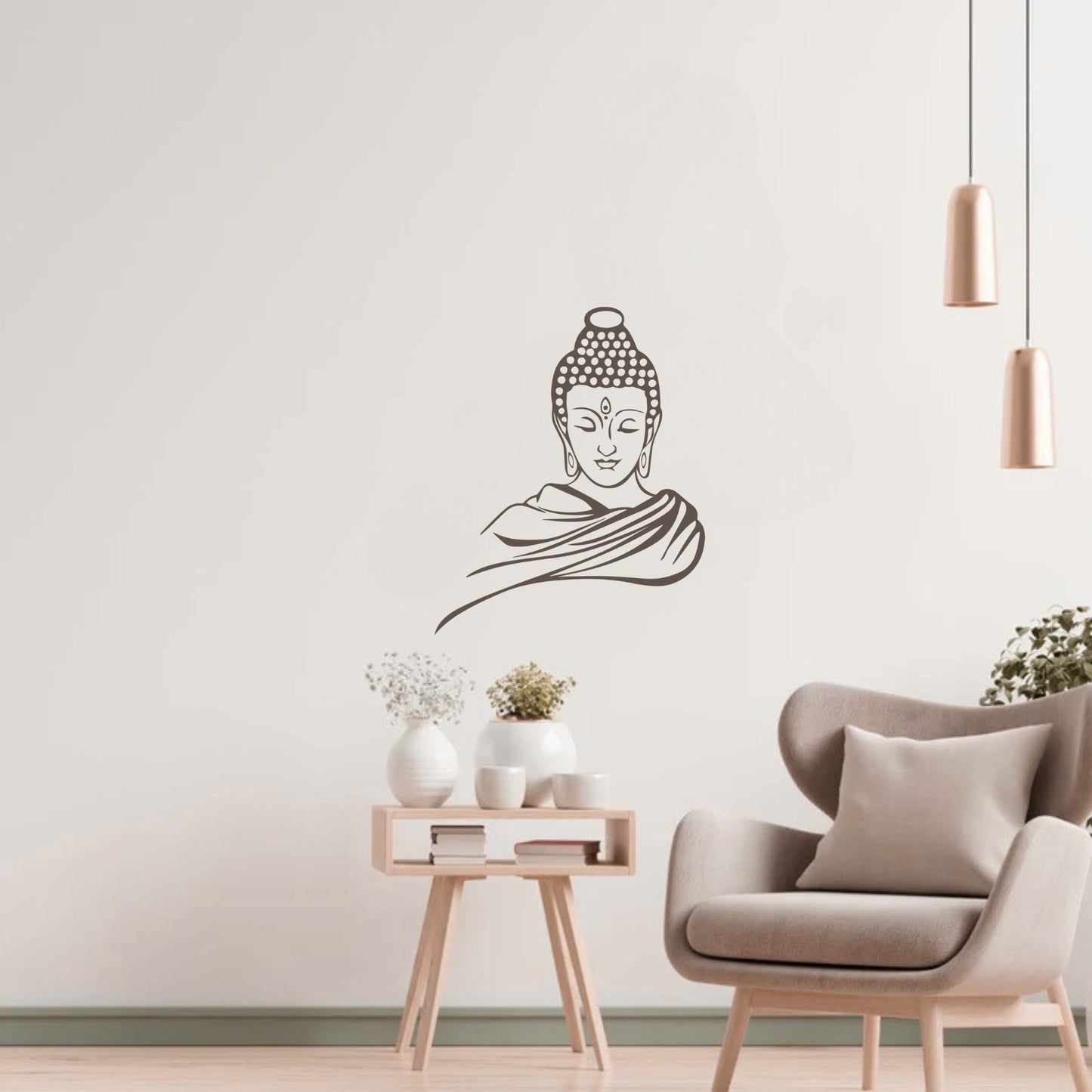 Lord Buddha Wall Stencil (KHS328) Size- 40x60cm