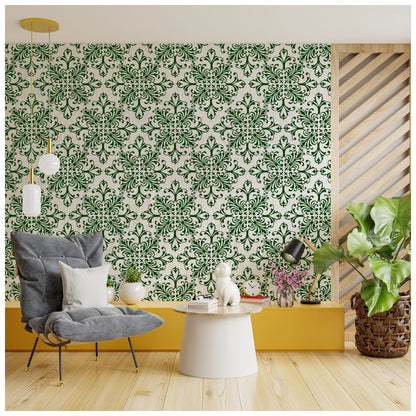 Reusable damask pattern stencil for furniture painting