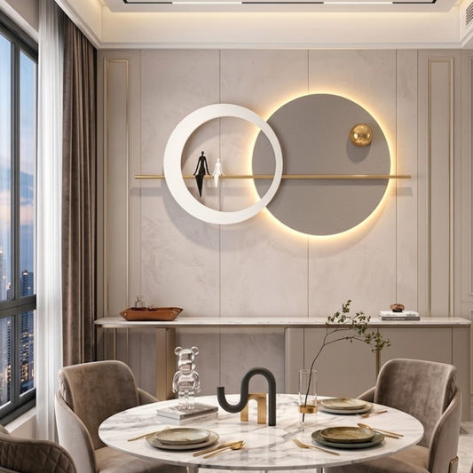 Metal Wall Art with LED - Size 150X70cm -Couple Art