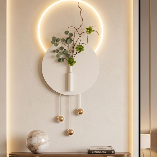 Metal Wall Art with LED - Size 150X60cm -Eucalyptus Plant Art