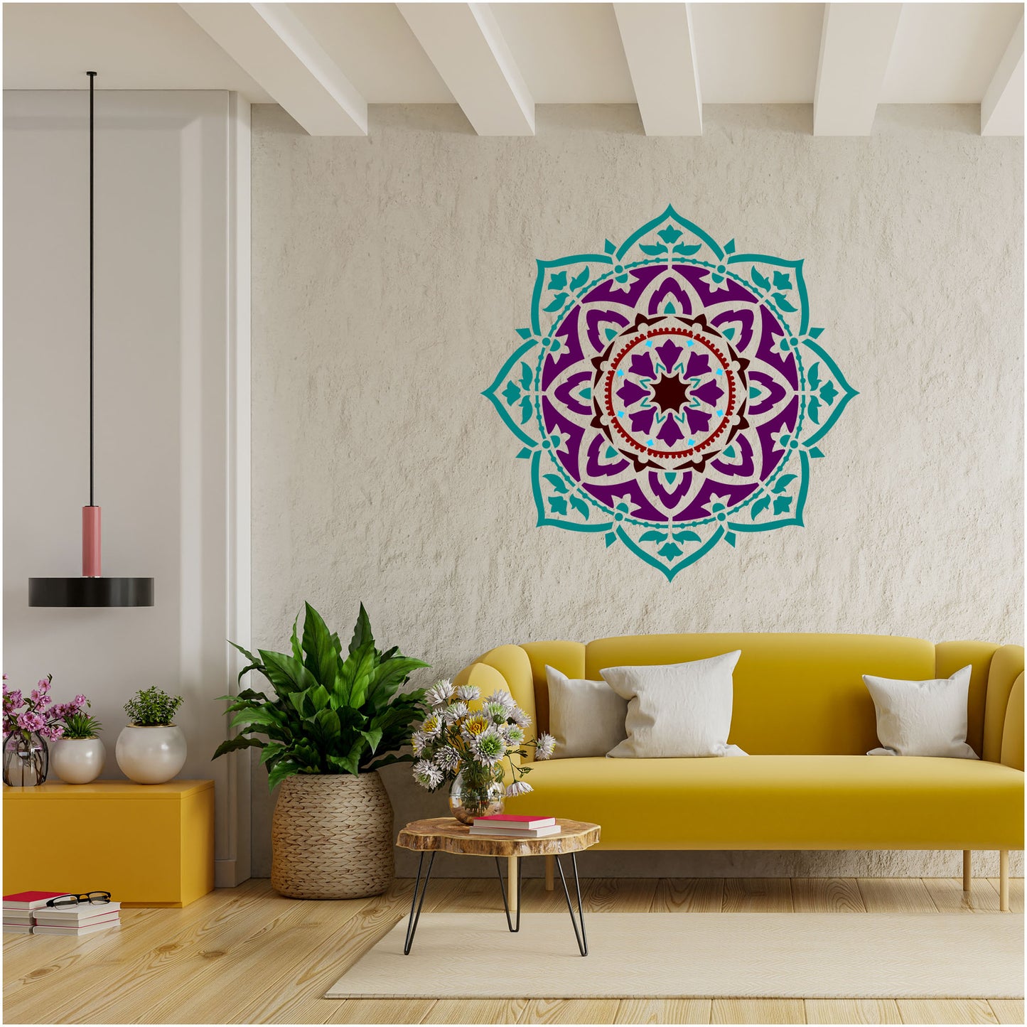 Indian Artistry Mandala Stencil for Wall Painting (KDMD1493)