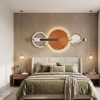 Metal Wall Art with LED - Size 150X60cm -Fish Art