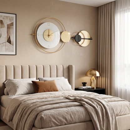 Relife Metal Wall Clock Antique Decorative Size- 70X38X5 cm | Brown