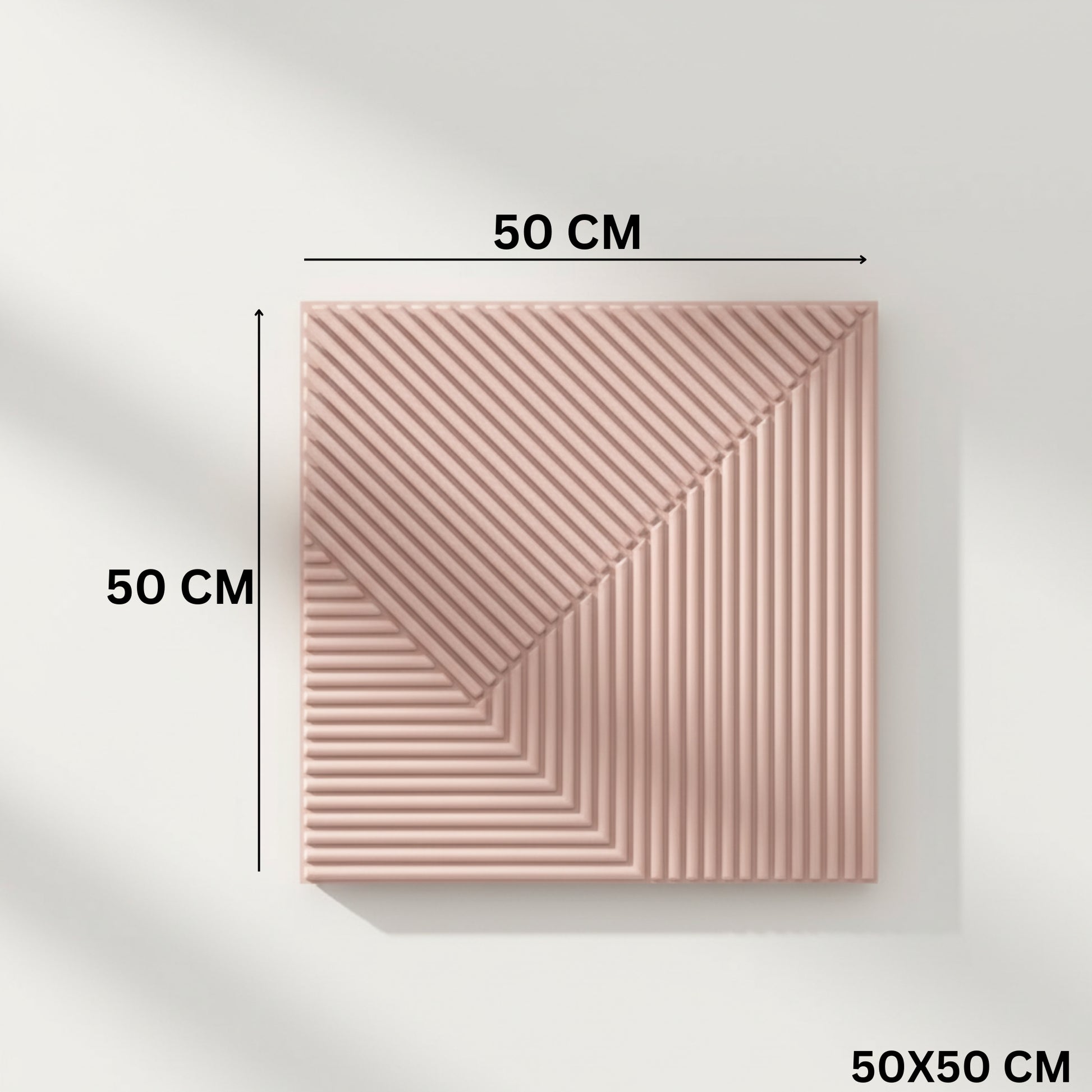 Blush Pink 3D Wall Panels Stripe Design