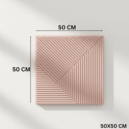 Blush Pink 3D Wall Panels Stripe Design
