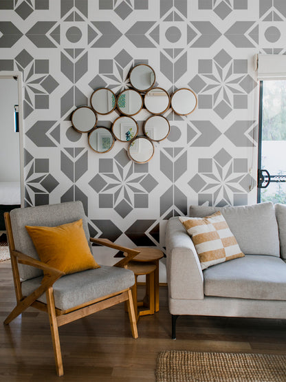 Wall art stencil for modern home decor ideas