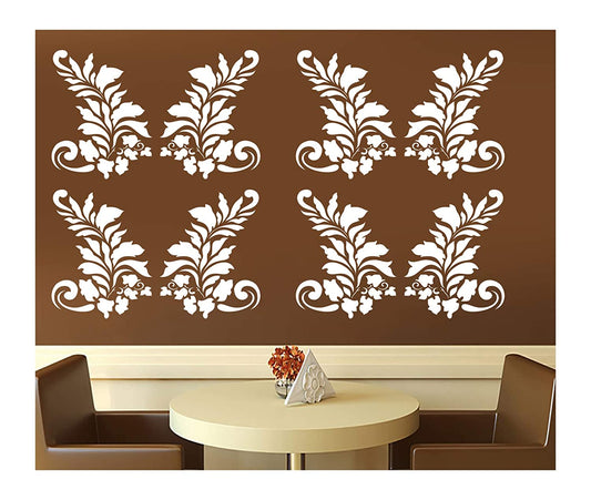 Swirl Flower Wall Design Stencil (KHSNT206)