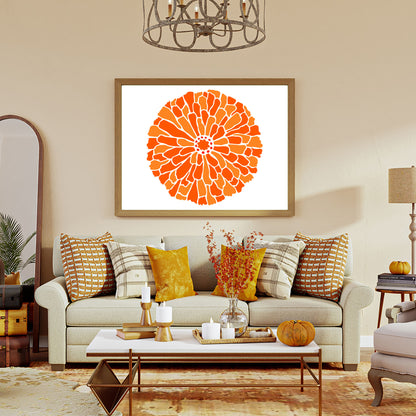 Dahila Flower Stencil for Wall Painting (KDMD1438)