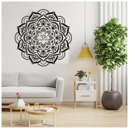 Plastic painting stencil for DIY wall art projects