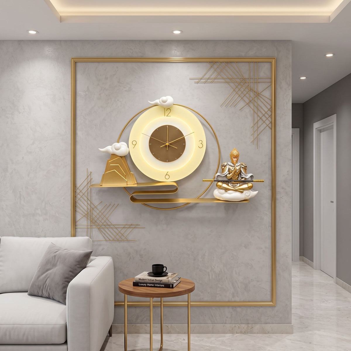 Relife Metal Wall Clock Antique Decorative Size- 61X42X1 cm | Monkey King