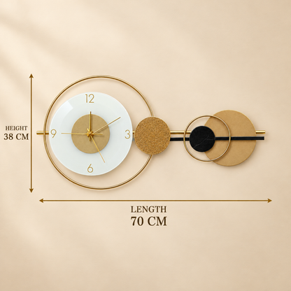 Relife Metal Wall Clock Antique Decorative Size- 70X38X5 cm | Brown