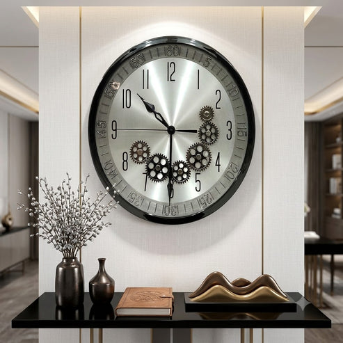 Classic Wall Clock Decorative Size-36 cm | Silver