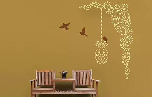 Stencils for Wall Painting (Size 124 X 140 cm) Flight of Freedom