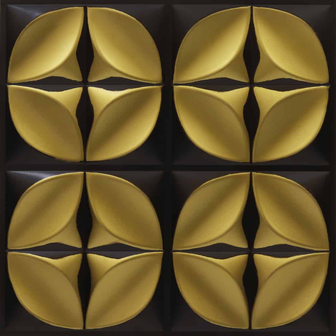Antique Brass Flower Design PVC Ceiling Panel