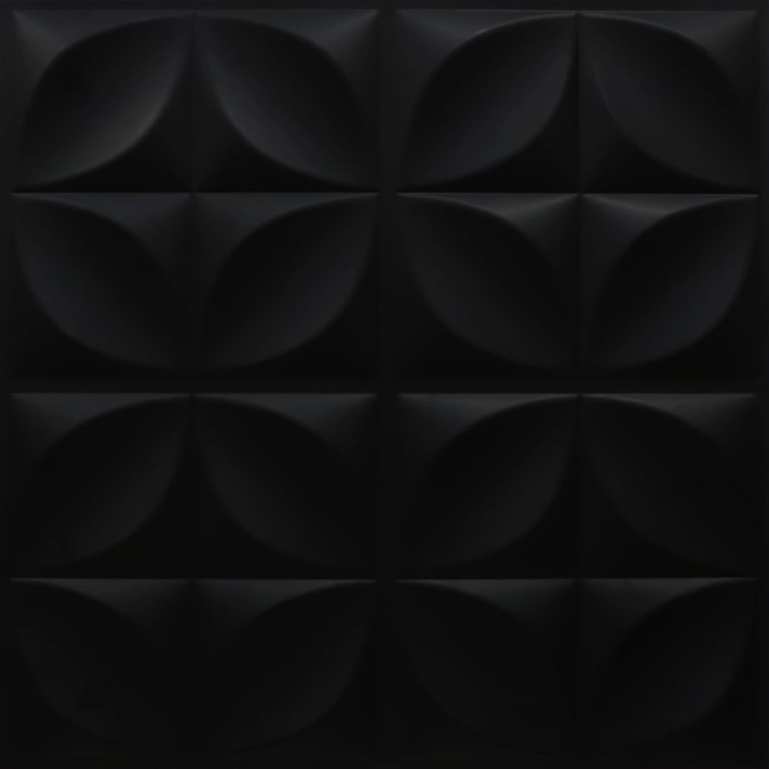 Black Flower Design PVC Ceiling Panel