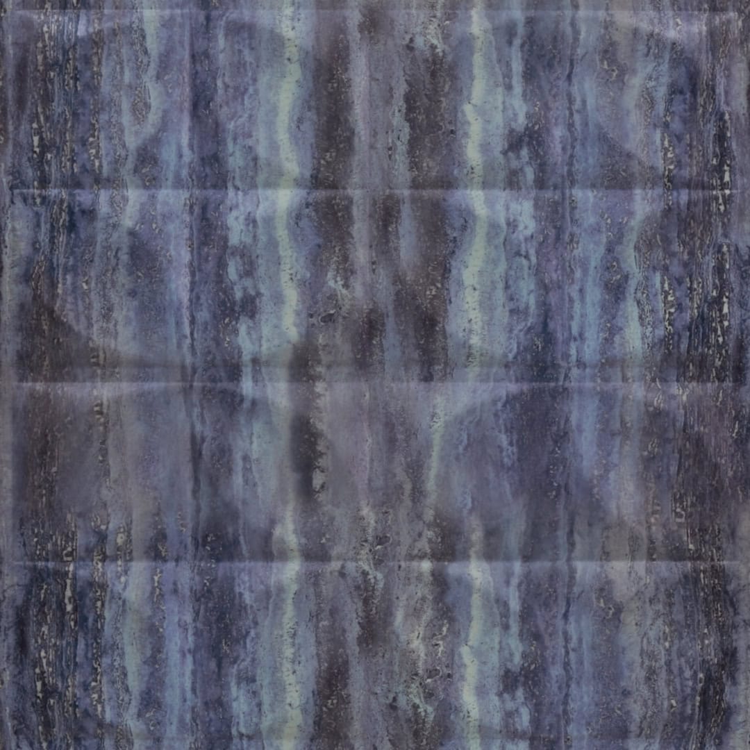 Blue Traventino Flower Design PVC Ceiling Panel