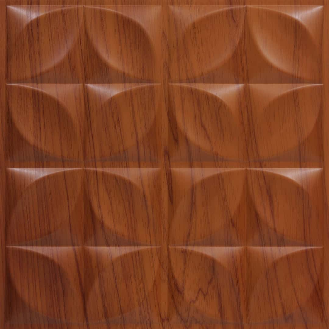 Cherry Wood Flower Design PVC Ceiling Panel
