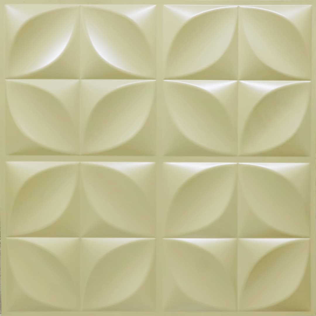 Cream Pearl Flower Design PVC Ceiling Panel