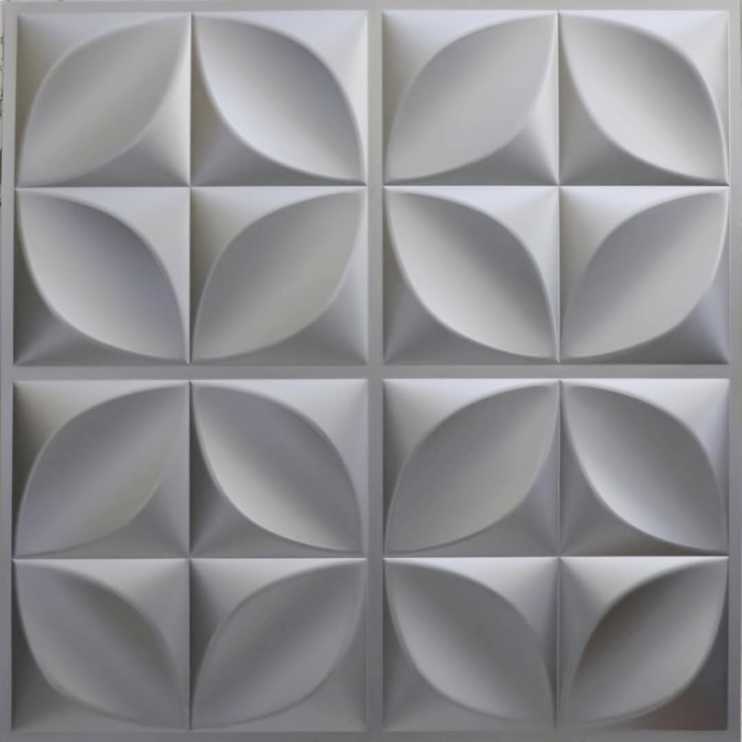Silver Flower Design PVC Ceiling Panel 