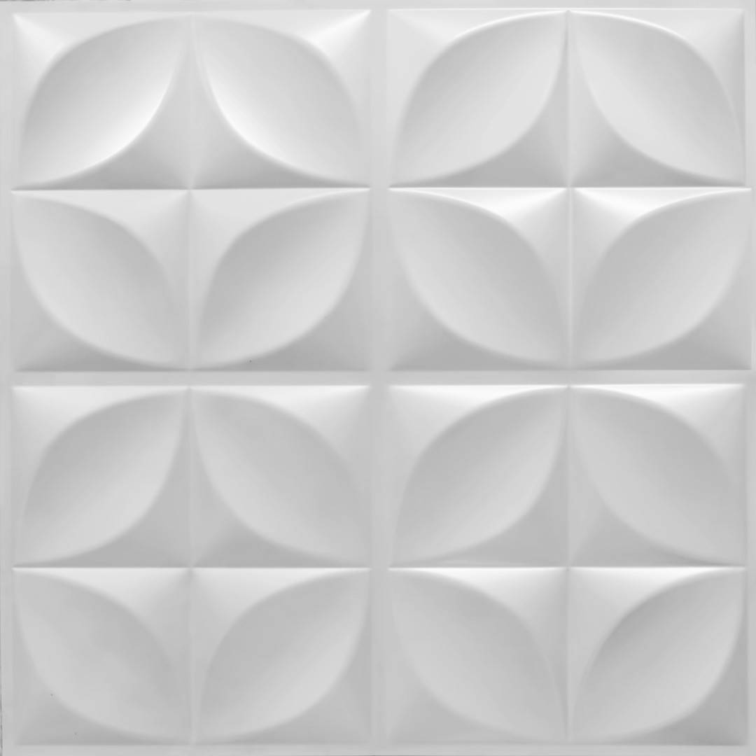 White Glossy Flower Design PVC Ceiling Panel 