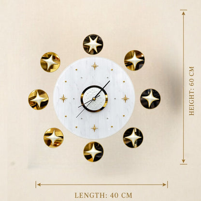Relife Metal Wall Clock Antique Decorative Size- 60X60 cm | Moon Star