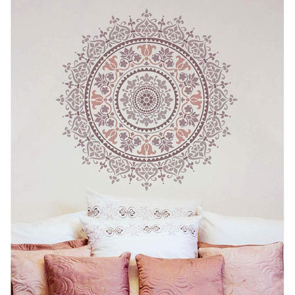 Large mandala stencil for furniture and floor painting