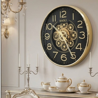 Classic Wall Clock Decorative Size-33 cm | Golden Black