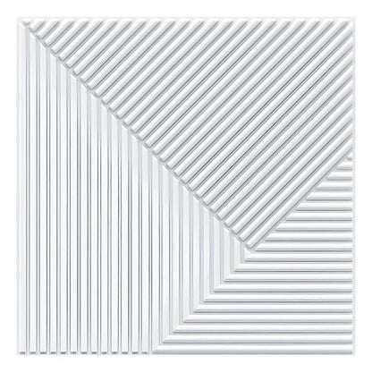 White 3D Wall Panels Stripe Design