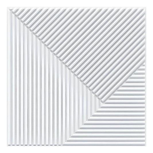 3D Wall Panelsfor Home Decor PVC Stripe Design 50X50 cm