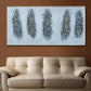 Handmade Embossed Canvas Art Painting With Wooden Frame for Wall Decor, Multi Feather Art, Size - 61 X 122 Cm