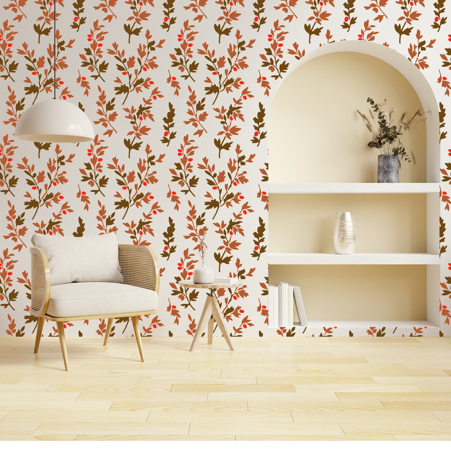 Berry Branches Design New Stencil for Wall Painting (KDMD1451)