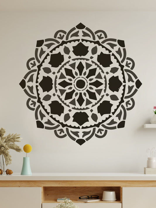 Herbage Mandala Design Stencil for Wall Painting (KDMD1469)