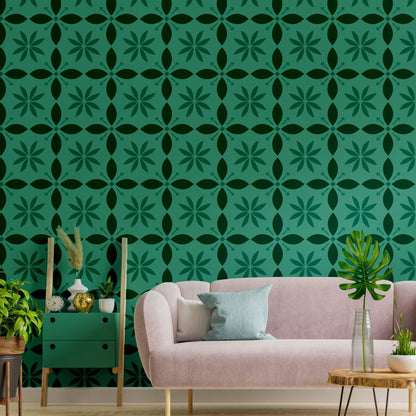 mandala stencil wall