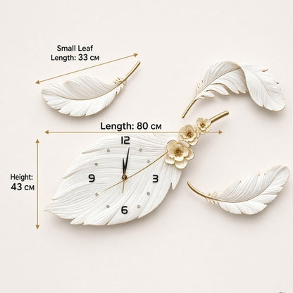 Relife Metal Wall Clock Antique Decorative Size- 80X33X43 cm | Feather
