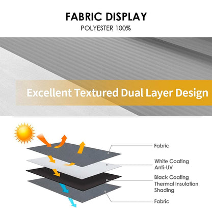 Blackout Fabric Window Roller Circle Design, Dark Grey