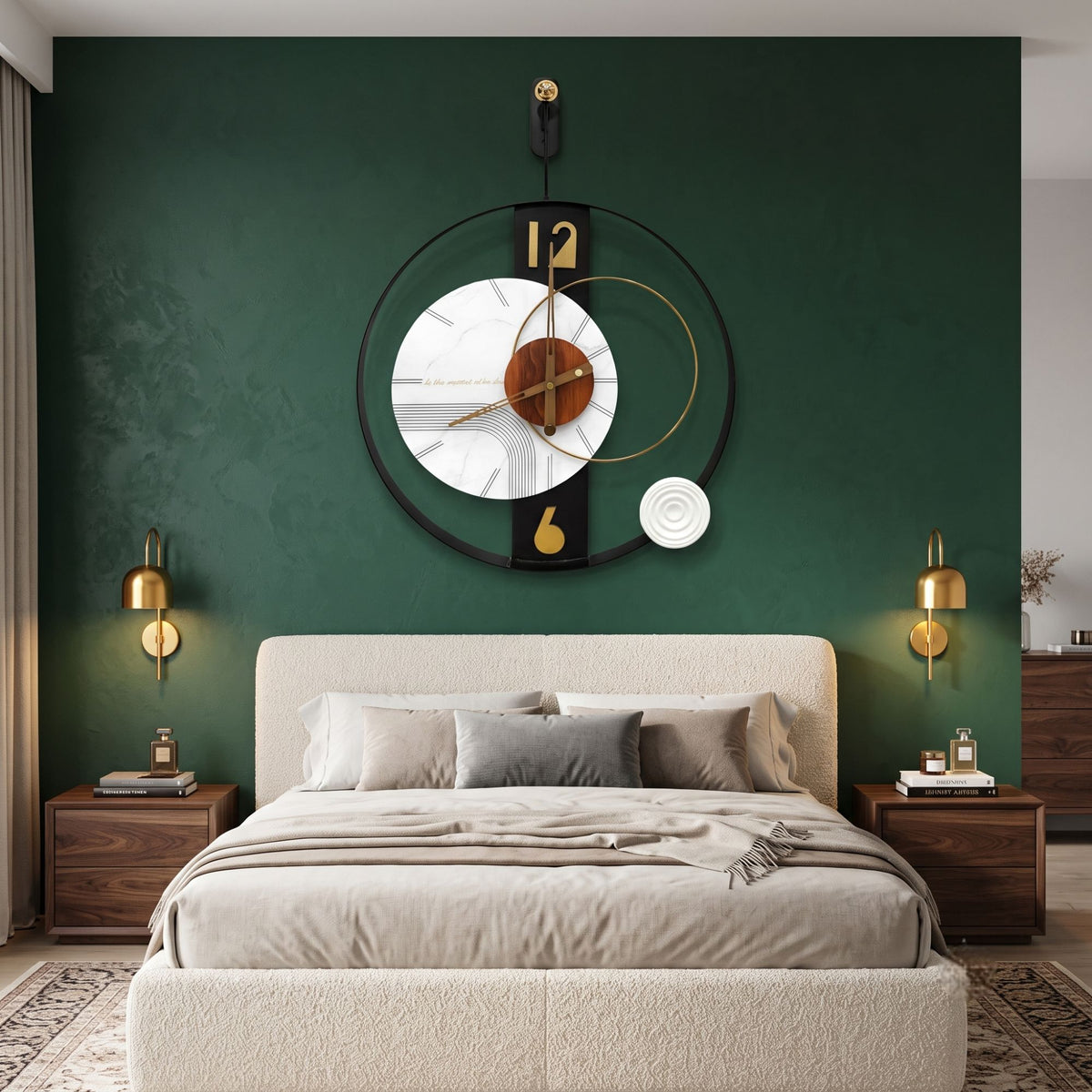 Relife Metal Wall Clock Antique Decorative Size- 50X70 cm | Black Ring Gold