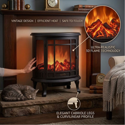 Modern LED Fireplace Light Lantern Size:  68x58x29 cm- Electric Stove Fireplace