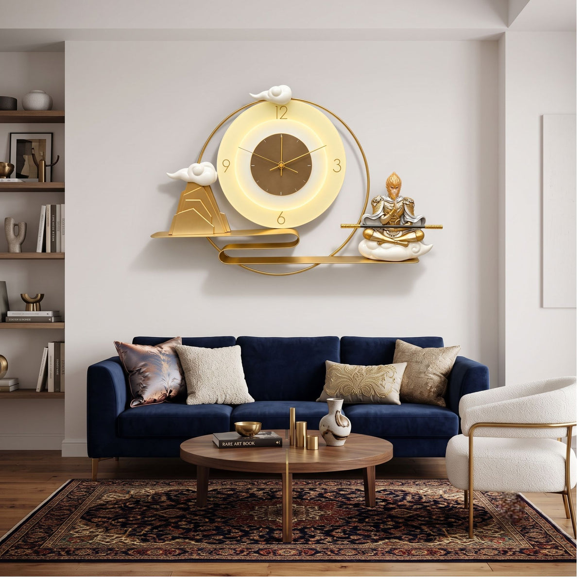 Relife Metal Wall Clock Antique Decorative Size- 61X42X1 cm | Monkey King