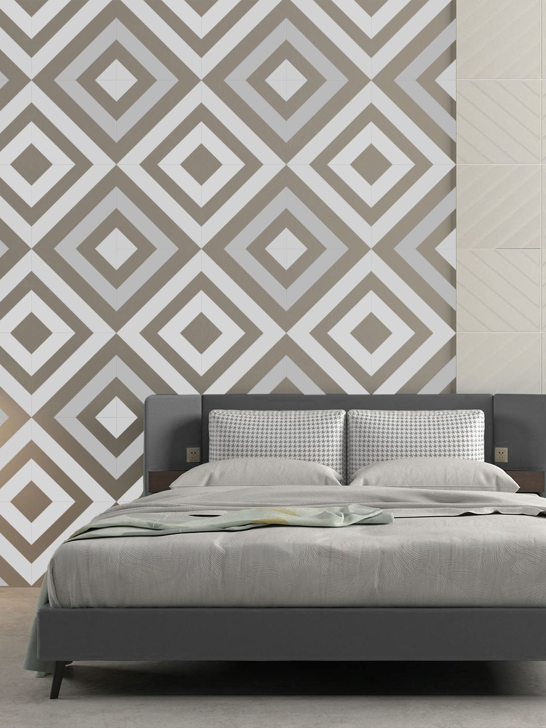 Geometric Pattern Design Stencil for Wall Painting (KDMD1419)